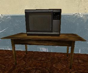 TV on a table