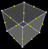 A cube undergoing Vertex Manipulation