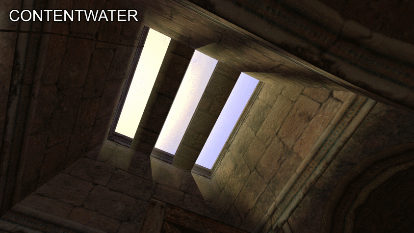 Volumetric lighting, with and without the use of CONTENTWATER